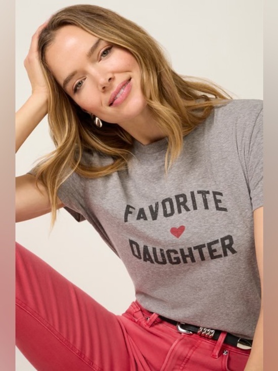 Favorite Daughter Tops - Favorite Daughter Graphic Tee - Gray
